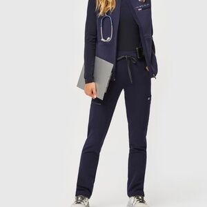 Women's Navy Yola™ High Waisted 2.0 - Petite Skinny Scrub Pants - S